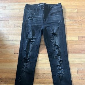 American eagle hi rise black jegging
